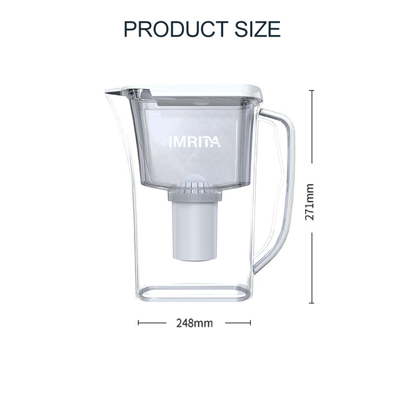 Chlor-Abbau-alkalischer Wasser-Filter-Pitcher Multiscene praktisch