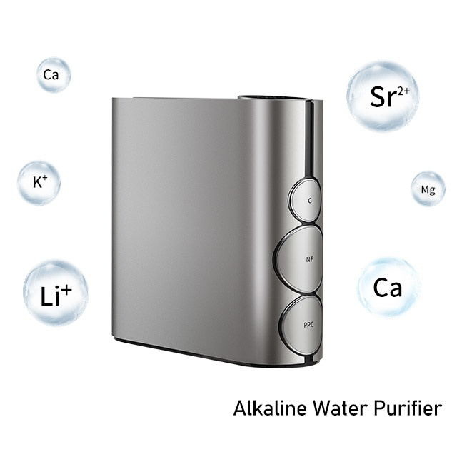 Edelstahl 5-stufiger alkalischer Wasserfilter 800GDP RO System Behälterloser Wasserreiniger für Zuhause