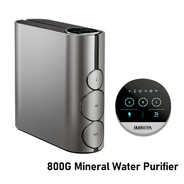 Edelstahl 5-stufiger alkalischer Wasserfilter 800GDP RO System Behälterloser Wasserreiniger für Zuhause